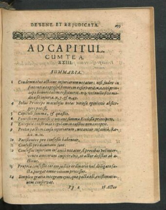 Ad Capitul. Cum Tea. XXIII.