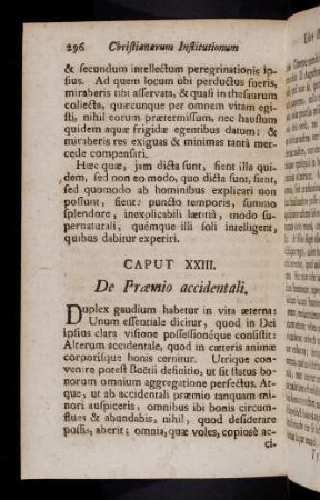 296-304, Caput XXIII