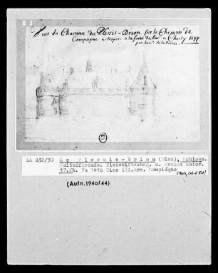 Plessis-Brion, Le: Schloss, Ansicht Seitenfassade