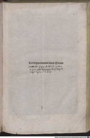 ... pars summe sacre theologie angelici Doctoris sancti Thome de Aquino, 3