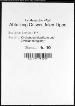 Zivilstandsregister von Lütgendortmund (GHT 1810, A 1810). (Gemeinde: Lütgendortmund, Stadt Dortmund)