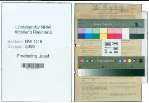 Entnazifizierung Josef Proebsting , geb. 31.05.1911 (Geistlicher)