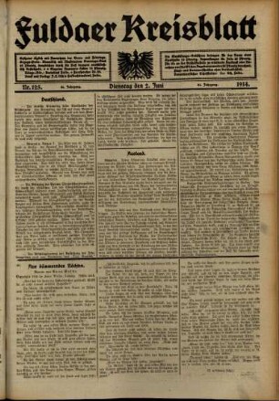 Ausgabe vom Dienstag, den 02. Juni 1914.