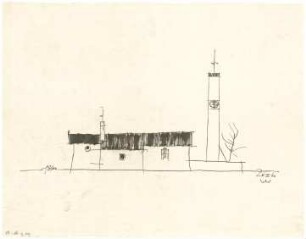 Gsaenger, Gustav; Fischen / Allgäu (Bayern); Ev. Kirche zum Guten Hirten, Pfarrhaus - Studie