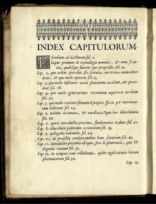 Index Capitulorum.