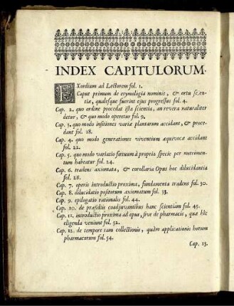 Index Capitulorum.