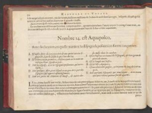 Nombre 14. est Aquapolco : avec declaration, en quelle maniere les Espagnols prisonniers furent rançonnez.