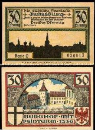Insterburg, Notgeldserie, 30 Pfennig
