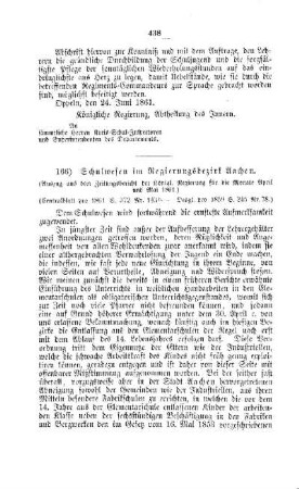Schulwesen im Regierungsbezirk Aachen : [IV. Elementarschulwesen]