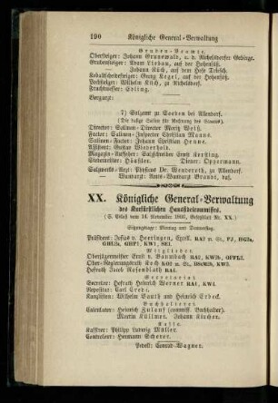 Königliche General-Verwaltung des Kurfürstlichen Hausfideicommisses