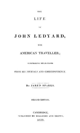 The life of John Ledyard, the American traveller