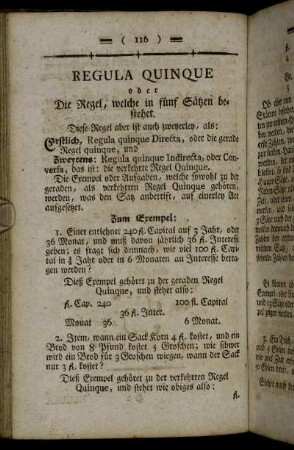 Regula Quinque oder Die Regel, welche in fünf Sätzen bestehet