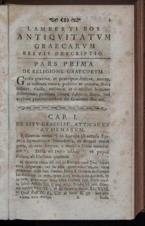 Pars Prima De Religione Graecorum
