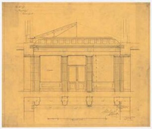 AEG-Hauptverwaltungsgebäude, Berlin: Querschnitt der Kassenhalle, 1:25
