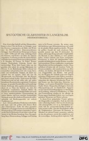 1: Spätgotische Glasfenster in Langenlois : Niederösterreich