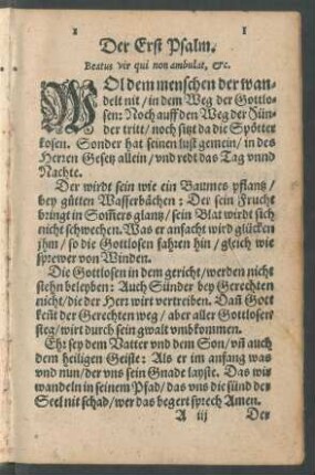 Der Erst Psalm. - Der CL. Psalm