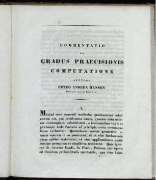 Gradus Prascisionis Computatione.