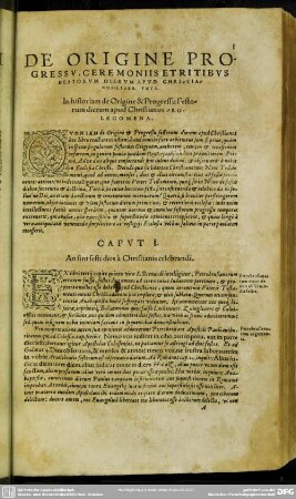 In historiam de Origine & Progressu Festorum dierum apud Christianos Prolegomena