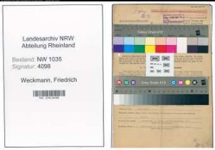 Entnazifizierung Friedrich Weckmann , geb. 29.10.1903 (Lagerist)