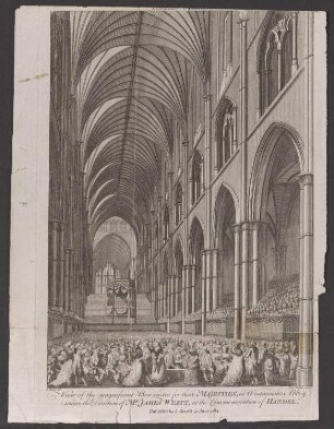 London, Westminster Abbey, Händel- Gedächtnisfeier 1784