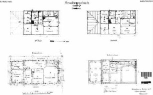 Kirchheim (Neckar): Empfangsgebäude Verwaltungsgebäude Grundrisse UG,EG,1.OG,DG