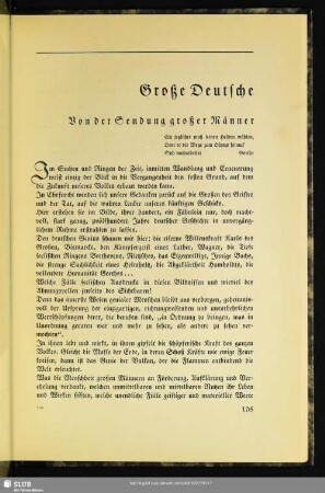 Große Deutsche : Von der Sendung großer Männer