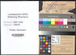 Entnazifizierung Hermann Pottel , geb. 27.03.1898 (Regierungsinspektor)