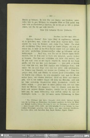 Friedrich von Schlegel an August Wilhelm von Schlegel, Frankfurt am Main, 28.04.1818