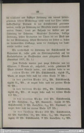 [Fütterungsversuche]