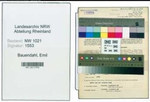 Entnazifizierung Emil Bauendahl , geb. 25.10.1909 (Colorist)