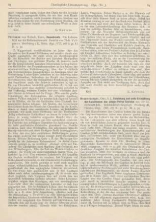 83-84 [Rezension] Pellikans von Rufach, Konrad, Hauschronik. Ein Lebensbild aus der Reformationszeit