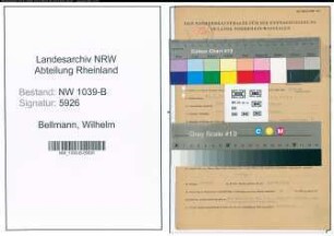 Entnazifizierung Wilhelm Bellmann , geb. 23.08.1895 (Polizist)