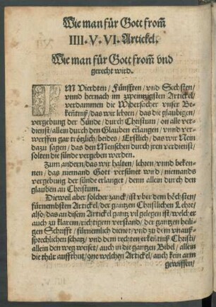 Wie man für Gott fromm und gerecht wird.