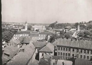 Vilnius. Stadtansicht. Blick vom Dach der Dominikuskirche auf die Kathedrale