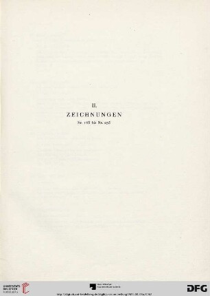 II. Zeichnungen (Nr. 185-235)