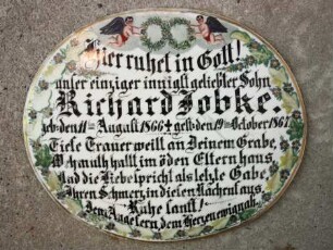 Grabschild / Gedenktafel "Richard Jobke"