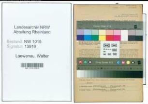 Entnazifizierung Walter Loewenau , geb. 08.06.1914 (Polizeibeamter)