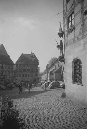 Nürnberg. Dürerhaus beim Tiergärtnertor und Neutormauer
