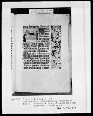 Stundenbuch — Grablegung, Folio 20recto
