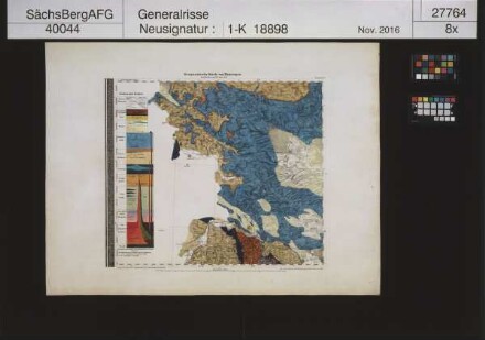 Geognostische Karte von Thüringen (auf Basis der Schliebenschen Karte)