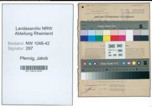 Entnazifizierung Jakob Pfennig , geb. 26.08.1901 (Angestellter)