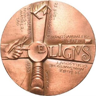 Medaille von Victor Huster auf 25 Jahre Numismatische Gesellschaft Speyer