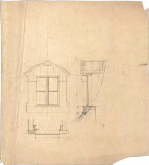 Hildebrand, Adolf von; München, Maria-Theresia-Str. 23; Wohnhaus Hildebrand - Fenster (Grundriss, Ansicht, Schnitt)
