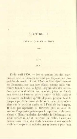 Chapitre III. Java - Ceylan - Aden