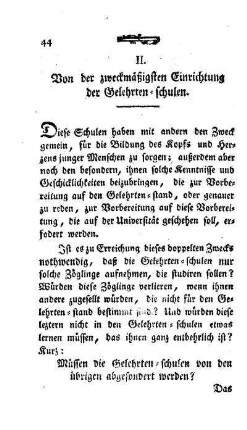 Von der zweckmäßigen Einrichtung der Gelehrten-Schulen : [2. Abhandlung]