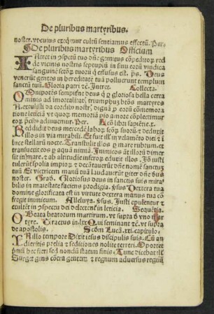De pluribus martyribus Officium