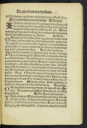 De pluribus martyribus Officium