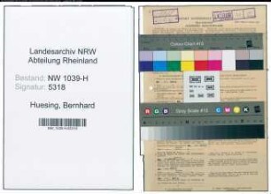 Entnazifizierung Bernhard Huesing , geb. 03.11.1893 (Landwirt)