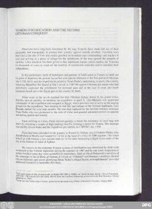 Yemeni Fortification And The Second Ottoman Conquest