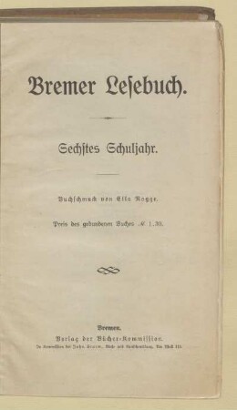 Schuljahr 6, [Schülerband]: [Schulj. 6, [Schülerbd.]]